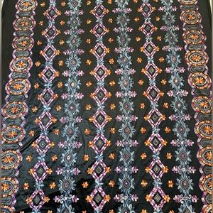 5 Yards of Embroidered Stretch Velvet Brand New!